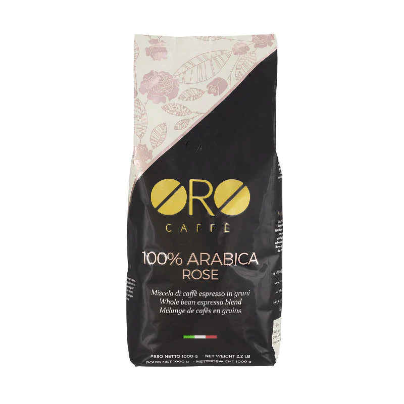 100% Arabic Rose coffee 1kg whole bean | Oro Caffè