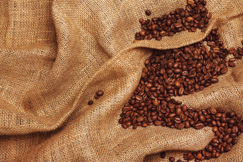 Coffee beans and sack | Oro Caffè